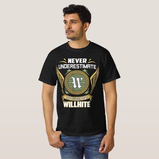 Never Underestimate The Power Of A Willhite Tシャツ (正面フル)
