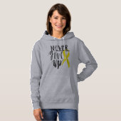 NEVER UP 与え Women's Basic Hooded Sweatshirt パーカ (正面フル)