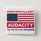 #NEVERHILLARYボタン 缶バッジ (正面)