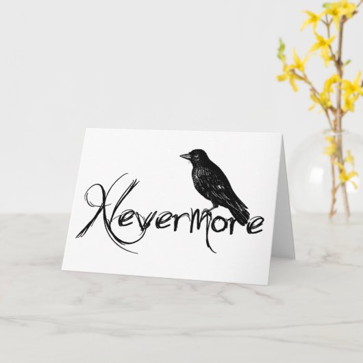 NevermoreエドガーアレンPoeのワタリガラスの挨拶状 カード (黄色い花)