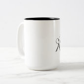 NevermoreエドガーアレンPoeのワタリガラスハロウィン ツートーンマグカップ (正面左)