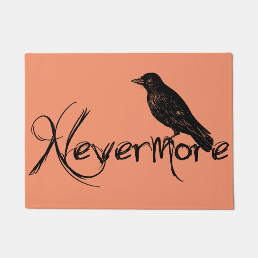 NevermoreエドガーアレンPoeのワタリガラスハロウィン ドアマット (正面)