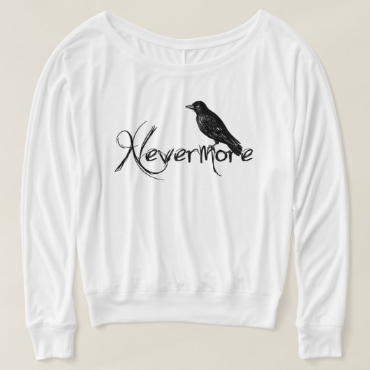 NevermoreエドガーアレンPoeのワタリガラスハロウィン Tシャツ (デザイン正面)