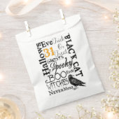 Nevermoreワタリガラスのハローウィンパーティの好意のバッグ フェイバーバッグ (クリップ留めされた状態)