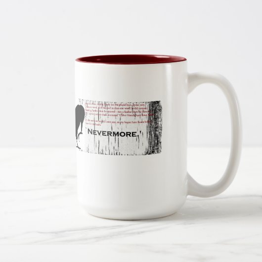 Nevermoreワタリガラスの赤いマグ ツートーンマグカップ (右)