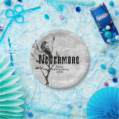 Nevermore水彩画のワタリガラス ペーパープレート (パーティー)