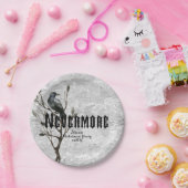 Nevermore水彩画のワタリガラス ペーパープレート (パーティー)