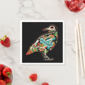 Nevermore砂糖のスカルのワタリガラス スタンダードカクテルナプキン (インサイチュ)