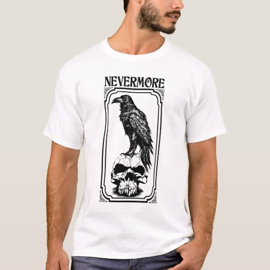 Nevermore | エドガー・アラン・ポー『ラヴン』 tシャツ (正面)