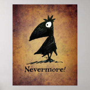 Nevermore! ワタリガラスエドガーアレンPoe -カラスの芸術 ポスター