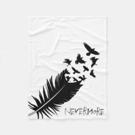 Nevermore、飛行ワタリガラス、モダン フリースブランケット