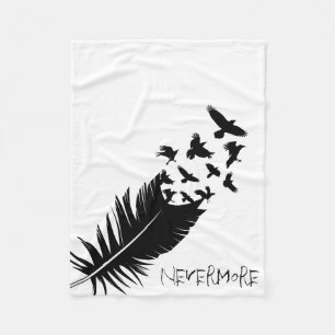 Nevermore、飛行ワタリガラス、モダン フリースブランケット