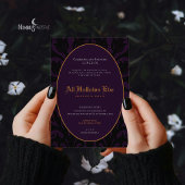 Nevermore Damask | ダークプラムの贅沢なハロウィン 招待状