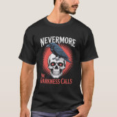 Nevermore Raven Skull Gothic Horror Tee Tシャツ (正面)