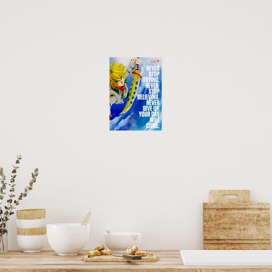 Never's Up最高のに関するアニメ与えン引用文 ポスター (キッチン)