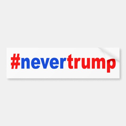 "#nevertrump " バンパーステッカー (正面)