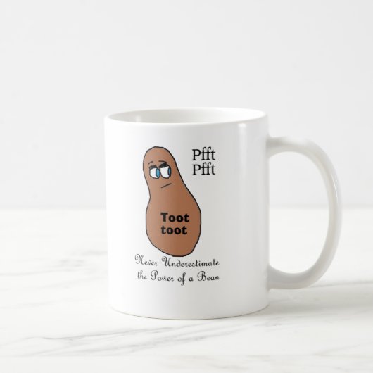 neverunderestimateの豆のマグ コーヒーマグカップ (右)