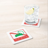 NEVs韓国交通標識の通行禁止 スクエアペーパーコースター (インサイチュ)