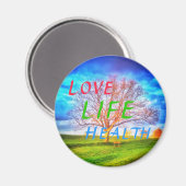 NEW1 LOVE LIFE HEALTH TREE MED MAGNET マグネット (正面/裏面)