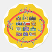 NEW!すべての瞬間を最後にする – カメラ –  ラウンドシール (正面)