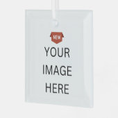 NEW!オーナメント – ガラススクエアオーナメント-カスタム ガラスオーナメント (正面左)