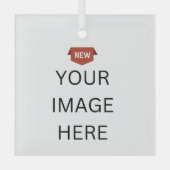 NEW!オーナメント – ガラススクエアオーナメント-カスタム ガラスオーナメント (正面)