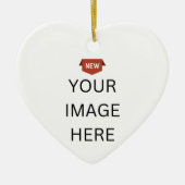 NEW!オーナメント – セラミックハート-カスタム セラミックオーナメント (正面)