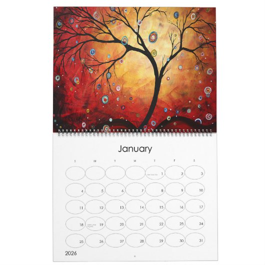 NEW カラフル MADART 2015 Circle of Life Calendar カレンダー (1月 2026)
