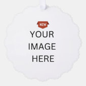 NEW!ギフトラベルオーナメント- Scalloped – マット紙 オーナメントカード (正面)