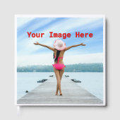 NEW!ゲストブック – シルバー箔 – 12インチx 12インチ – 白 ゲストブック (正面)