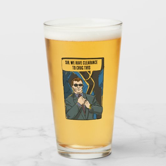 NEW!チャグへのガラスカップクリアランス – サイズ16oz タンブラーグラス (ドリンク正面)