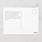 NEW!デザイン独自の結婚式の日付はがきを保存 ポストカード (裏面)