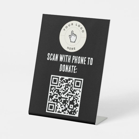 NEW!ペデスタル記号 – 6" X 8" - QRコード寄贈 台座サイン (正面)