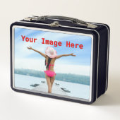 NEW!メタルランチボックス – ブラックカスタム メタルランチボックス (正面)