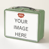 NEW!メタルランチボックス – 緑 – カスタム メタルランチボックス (正面)