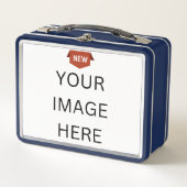 NEW!メタルランチボックス – 青 – カスタム メタルランチボックス (正面)