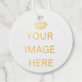 NEW!メッセージカード実在 – ホイル – 12のセット – 円 フェイバータグ (正面)