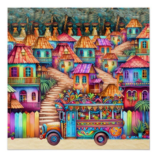 NEW ユニーク HAITI, Aruba, Antigua Poster ポスター (正面)