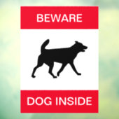 NEW!中に犬に注意 – ウィンドウにしがみつく ウィンドウサイン (シート3)