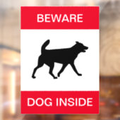 NEW!中に犬に注意 – ウィンドウにしがみつく ウィンドウサイン (シート2)