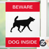 NEW!中に犬に注意 – ウィンドウにしがみつく ウィンドウサイン (ホーム)