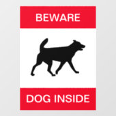 NEW!中に犬に注意 – ウィンドウにしがみつく ウィンドウサイン (シート)