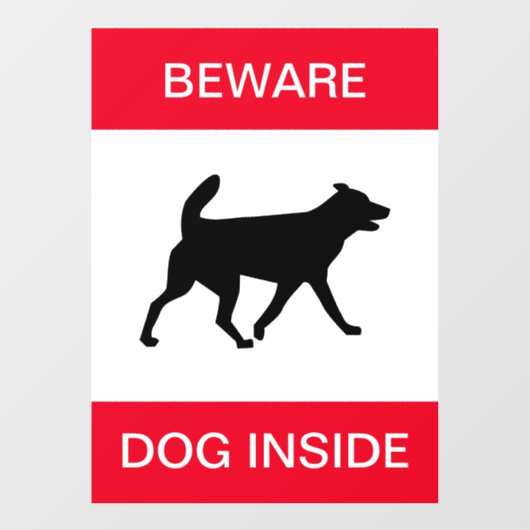 NEW!中に犬に注意 – ウィンドウにしがみつく ウィンドウサイン (シート)