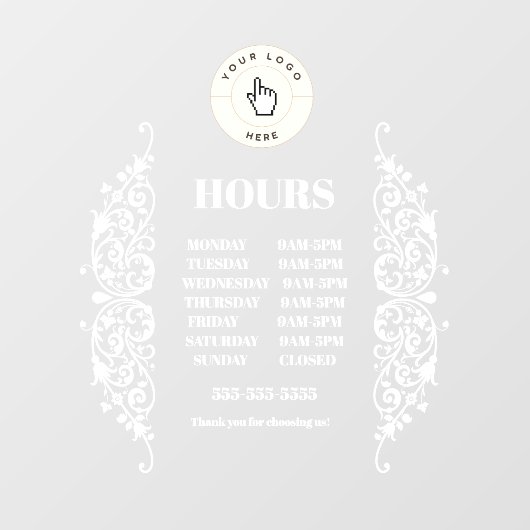 NEW!保管時間にしがみつく – 12x12長方形 – カスタム ウィンドウサイン (シート)