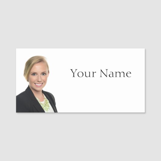 NEW!名前タグ – 3" X 1.5"長方形 名札 (正面)