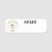 NEW!名前タグ – Dry Erase - 3" X 1.5インチ – スタッフ 名札 (正面)