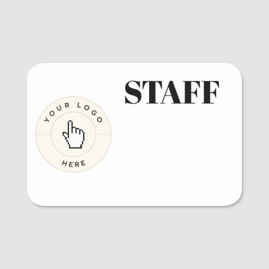 NEW!名前タグ – Staff- Dry Erase - 3" X 2" 名札 (正面)