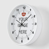 NEW!壁掛け時計、10インチの丸い白い木枠 壁時計 (傾斜)