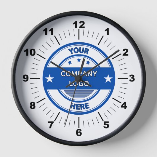 NEW!壁掛け時計、10インチの黒い木枠 壁時計 (正面)