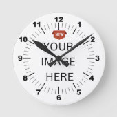 NEW!壁掛け時計、8"円形アクリル ラウンド壁時計 (正面)